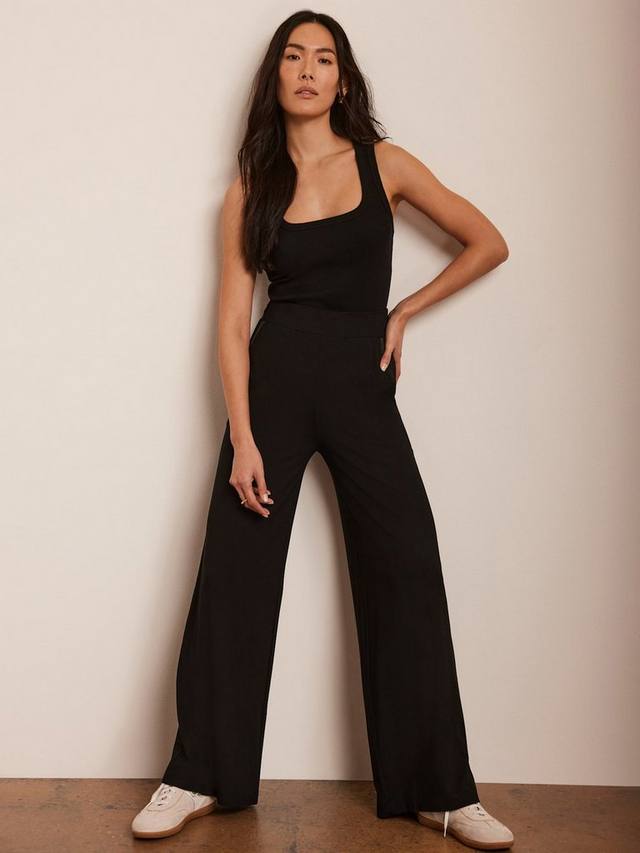 Широкие брюки палаццо Mint Velvet, черный
Широкие брюки палаццо Mint Velvet, черный