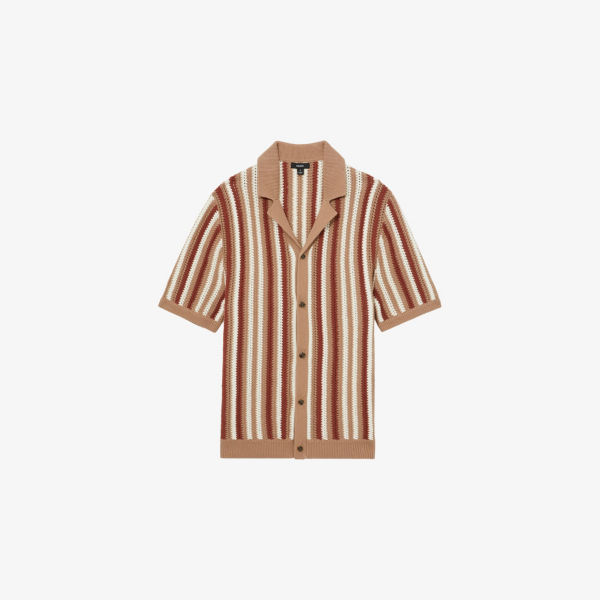 Рубашка Reiss из хлопкового трикотажа в полоску, мультиколор
Рубашка Reiss из хлопкового трикотажа в полоску, мультиколор