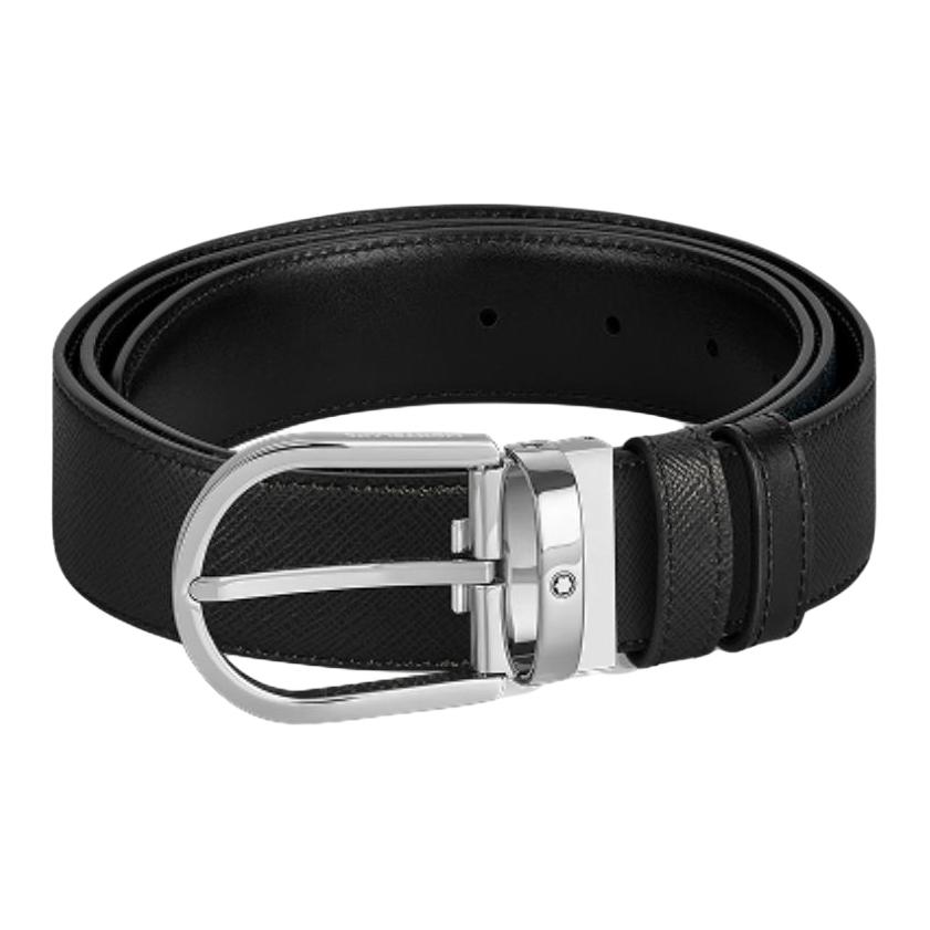 Реверсивный кожаный ремень MONTBLANC, черный
Реверсивный кожаный ремень MONTBLANC, черный