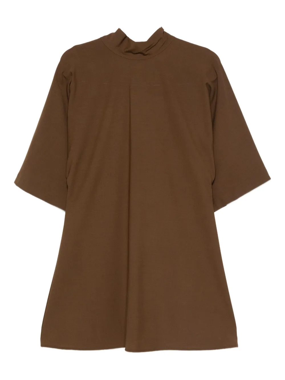 Мини-платье с высоким воротом Solotre, коричневый
Мини-платье с высоким воротом Solotre, коричневый