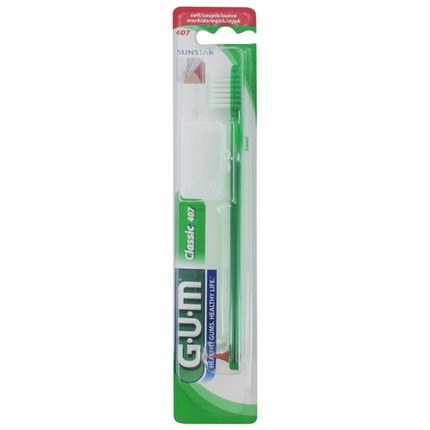 Классическая зубная щетка 407 с куполообразной щетиной средней формы Gum
Классическая зубная щетка 407 с куполообразной щетиной средней формы Gum