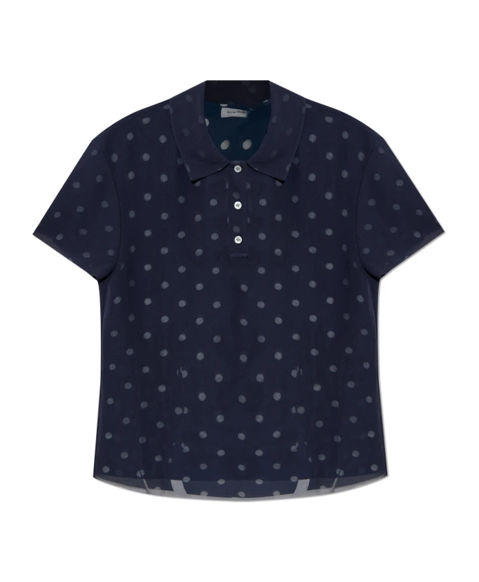 Поло в горошек Acne Studios, синий
Поло в горошек Acne Studios, синий