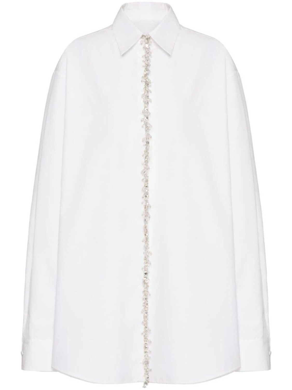 Valentino Garavani шелковая рубашка с кристаллами, белый
Valentino Garavani шелковая рубашка с кристаллами, белый