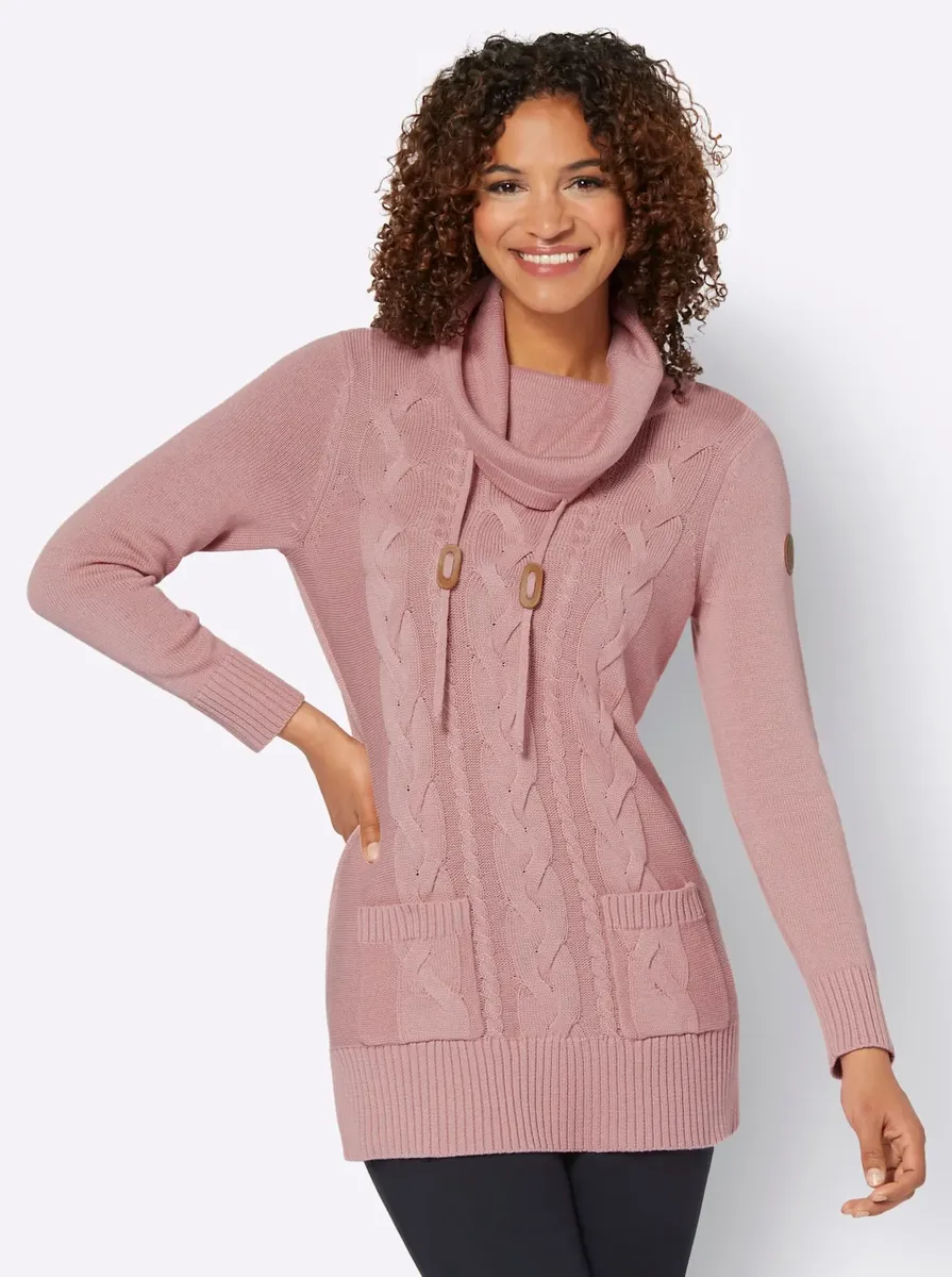 Повседневный образ Длинный пуловер "Длинный пуловер" Casual Looks, цвет Hortensie 
Повседневный образ Длинный пуловер "Длинный пуловер" Casual Looks, цвет Hortensie