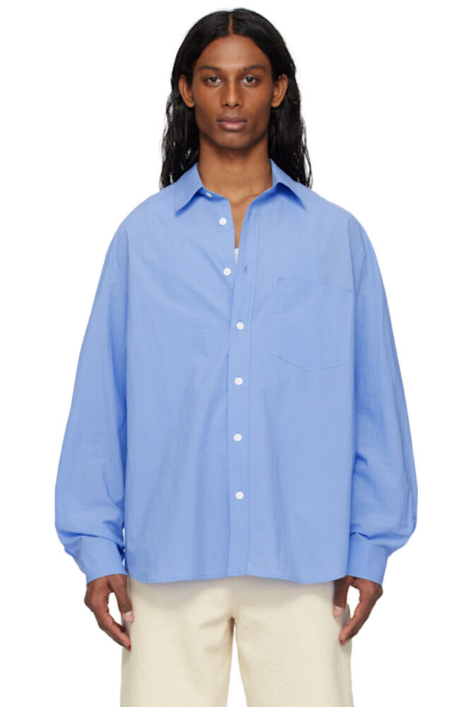 Синяя рубашка с аппликацией логотипа «Solid» на спине Solid Homme
Синяя рубашка с аппликацией логотипа «Solid» на спине Solid Homme