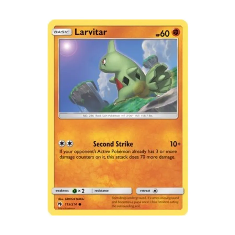 CCG Ларвитар (115) (С) #115, Pokemon - SM - Lost Thunder - Singles
CCG Ларвитар (115) (С) #115, Pokemon - SM - Lost Thunder - Singles