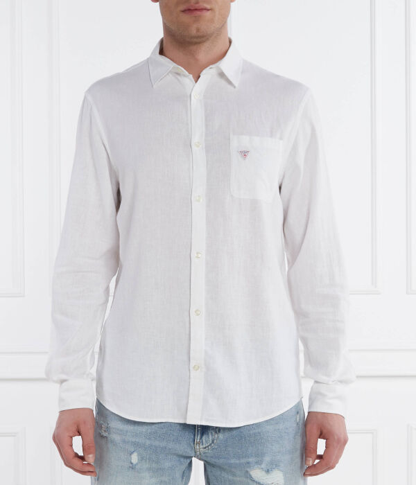 Льняная рубашка Regular fit Guess Underwear, белый
Льняная рубашка Regular fit Guess Underwear, белый