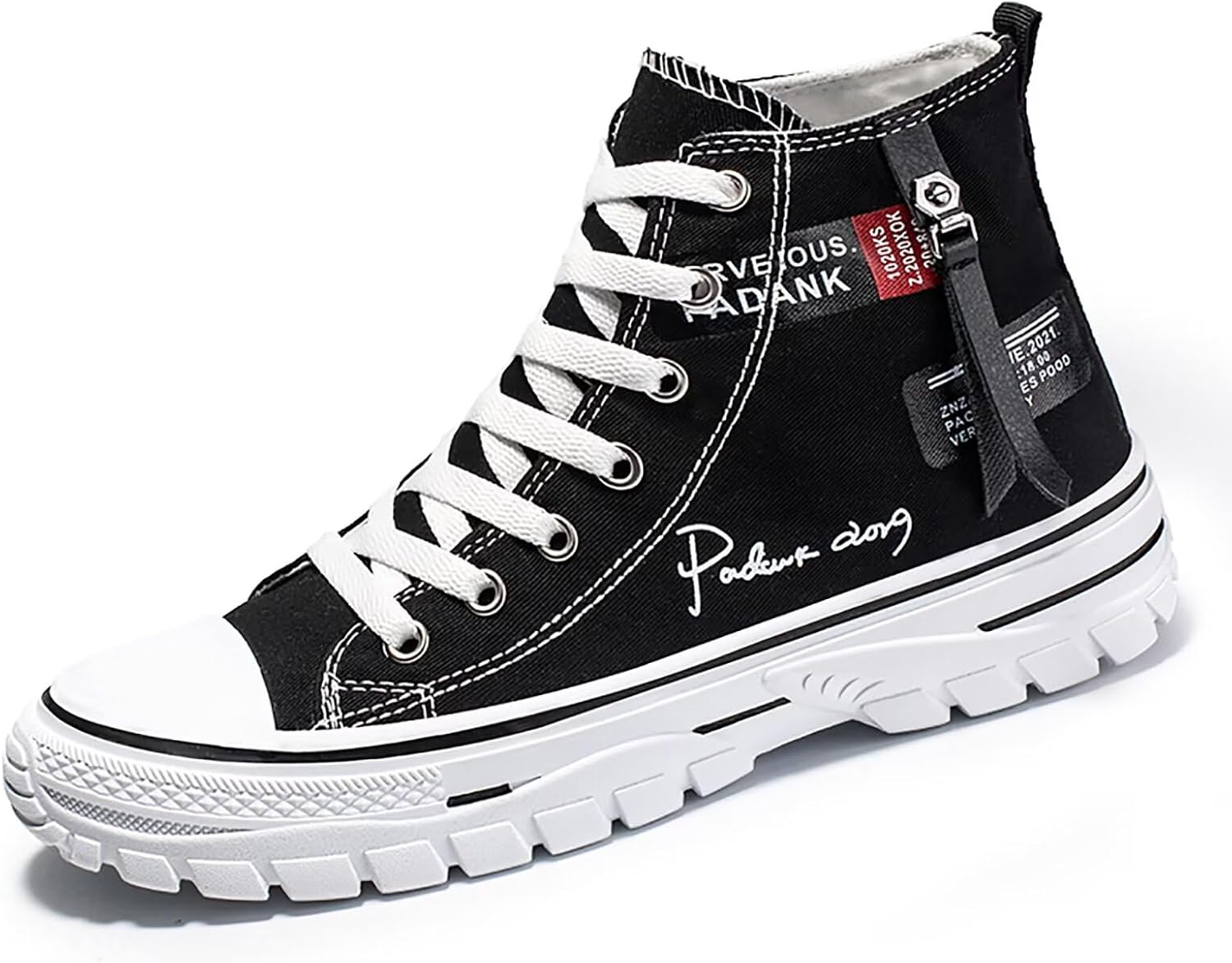 Мужские высокие кеды из ткани для повседневной носки, скейтбординга и ходьбы, модные удобные обувь с мягкой подошвой Terbofin, черный
Мужские высокие кеды из ткани для повседневной носки, скейтбординга и ходьбы, модные удобные обувь с мягкой подошвой Terbofin, черный