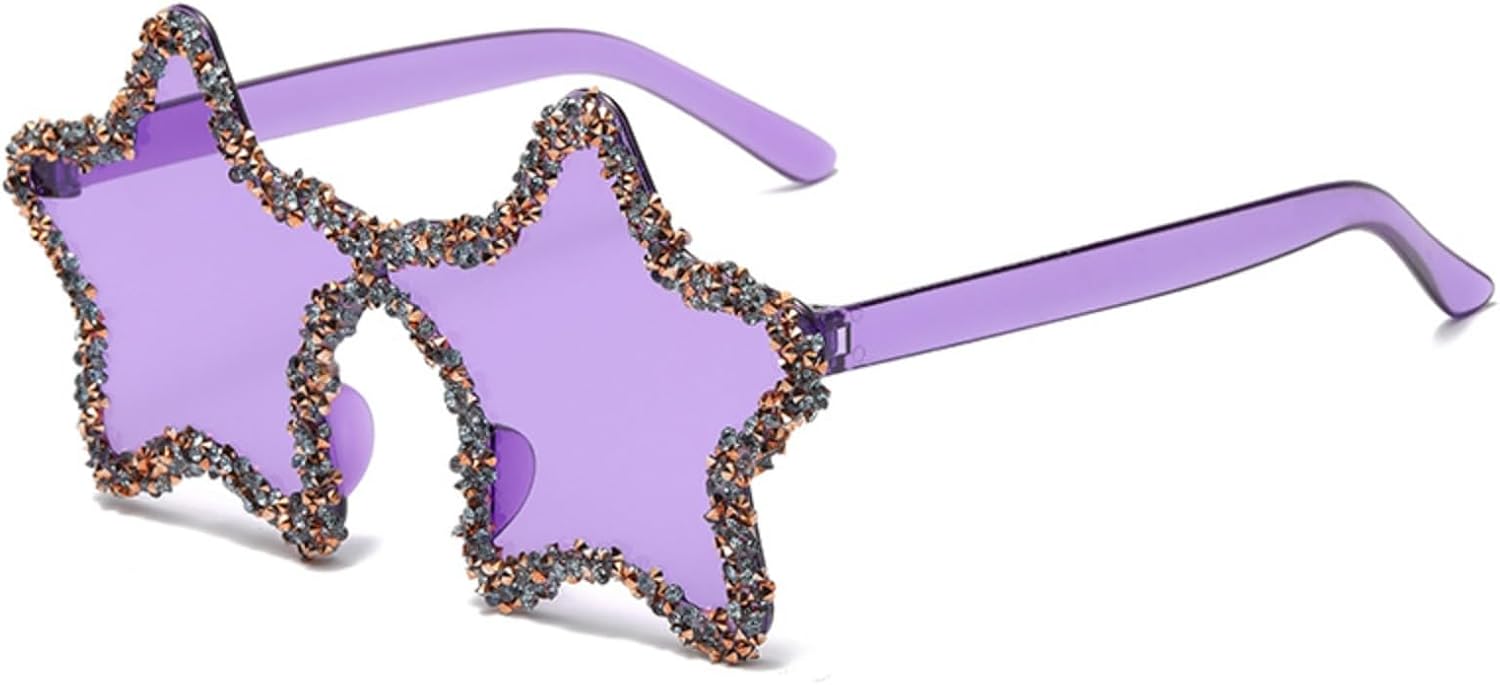 Женские солнцезащитные очки Star: модные очки для вечеринок, с блестками, защитой от УФ-излучения, легкие, с мерцающей оправой, идеально подходят для фотосессий knictto, Purple
Женские солнцезащитные очки Star: модные очки для вечеринок, с блестками, защитой от УФ-излучения, легкие, с мерцающей оправой, идеально подходят для фотосессий knictto, Purple