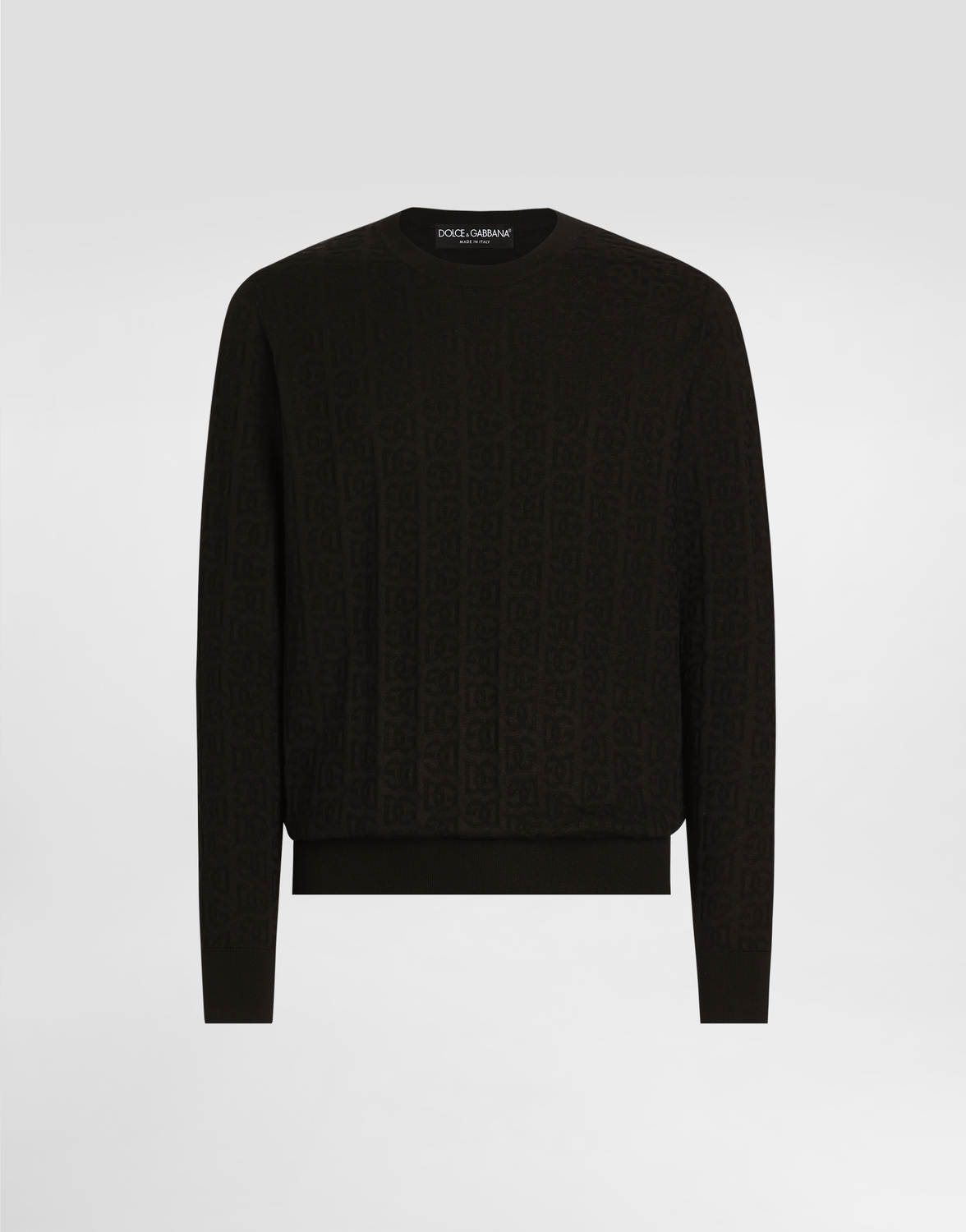 Шелковый джемпер с круглым вырезом и вышивкой логотипа dg по всему изделию Dolce & Gabbana, черный
Шелковый джемпер с круглым вырезом и вышивкой логотипа dg по всему изделию Dolce & Gabbana, черный