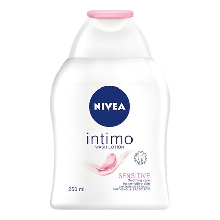 Nivea Intimo Жидкое мыло для чувствительной кожи в интимных зонах Нежная формула с молочной кислотой, экстрактом ромашки и пантенолом 250 мл