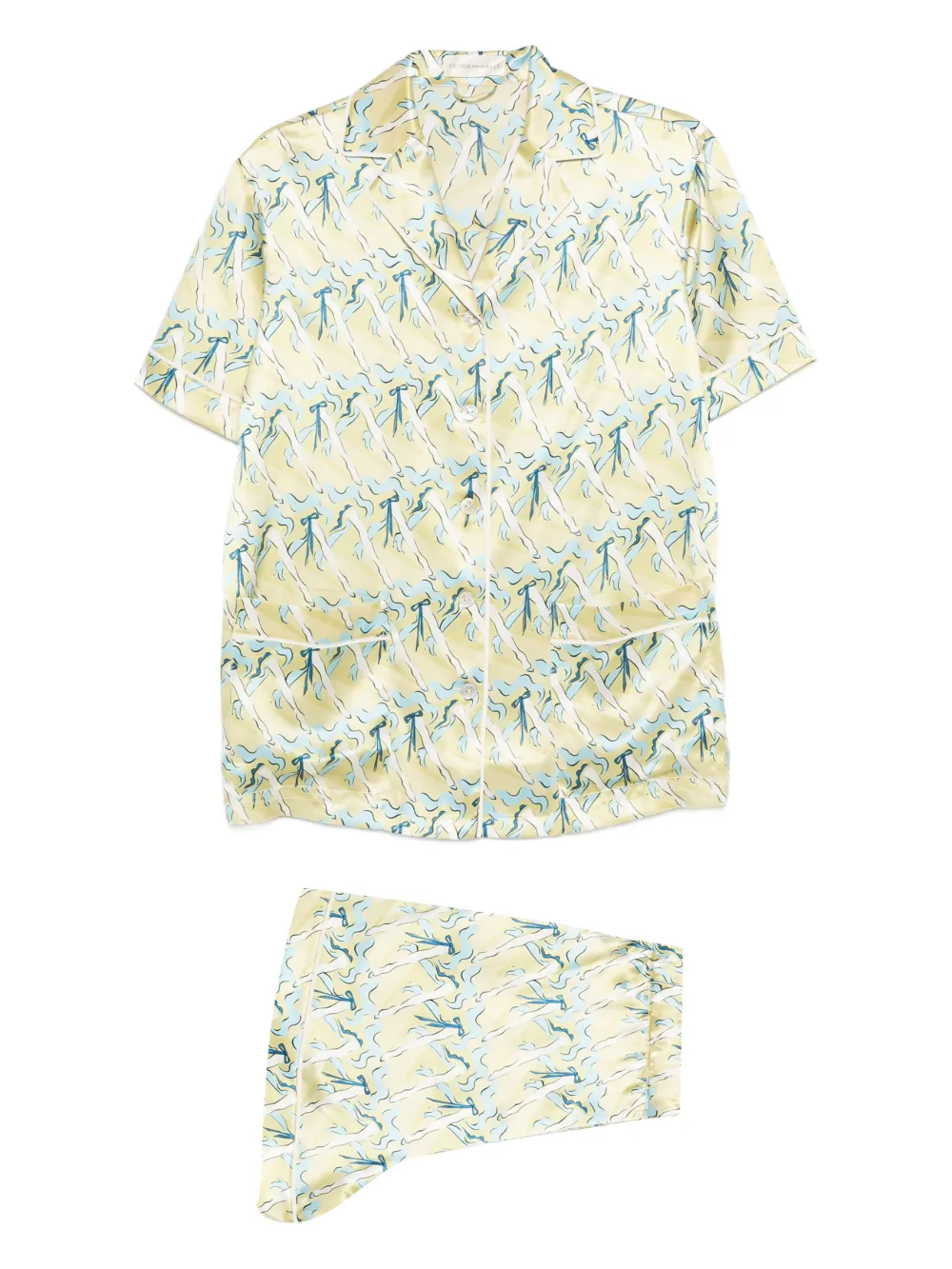 Пижама с принтом Loulou Ingo (набор из двух предметов) Olivia Von Halle, желтый
Пижама с принтом Loulou Ingo (набор из двух предметов) Olivia Von Halle, желтый