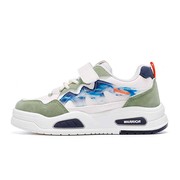 Детские скейтерские кроссовки Kids WARRIOR, бежевый/зеленый 
Детские скейтерские кроссовки Kids WARRIOR, бежевый/зеленый