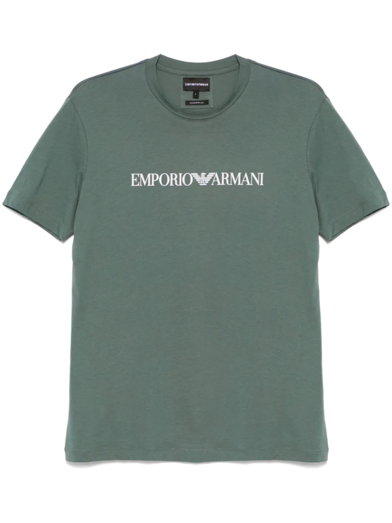 Футболка с логотипом Emporio Armani, зеленый 
Футболка с логотипом Emporio Armani, зеленый