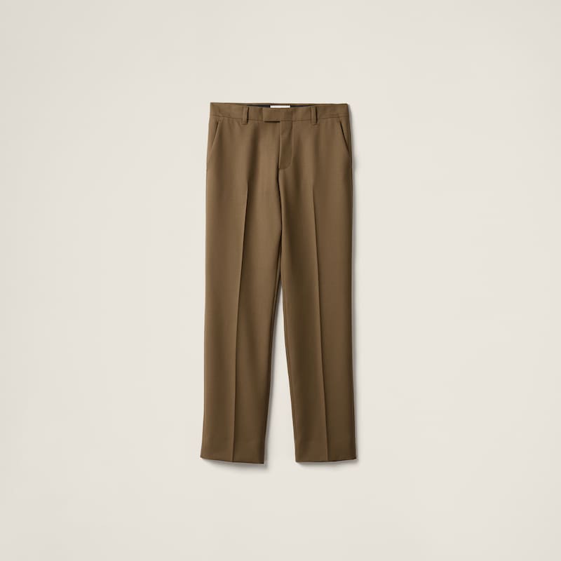 Габардиновые брюки Miu Miu, коричневый
Габардиновые брюки Miu Miu, коричневый