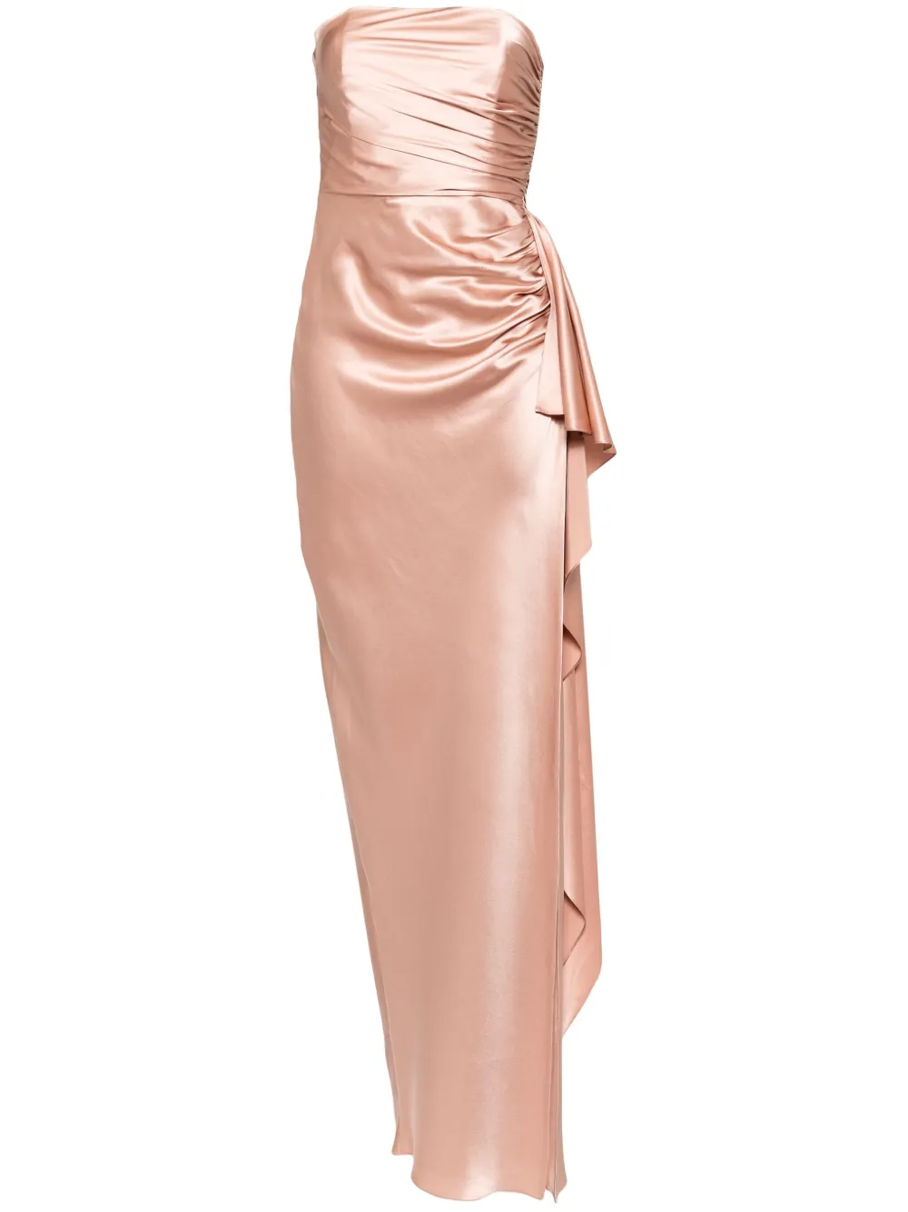 Шелковое платье без бретелей со сборками Michelle Mason, розовый
Шелковое платье без бретелей со сборками Michelle Mason, розовый