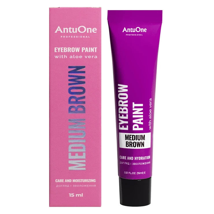 AntuOne, Краска для бровей, средне-коричневый, 15 мл
AntuOne, Краска для бровей, средне-коричневый, 15 мл