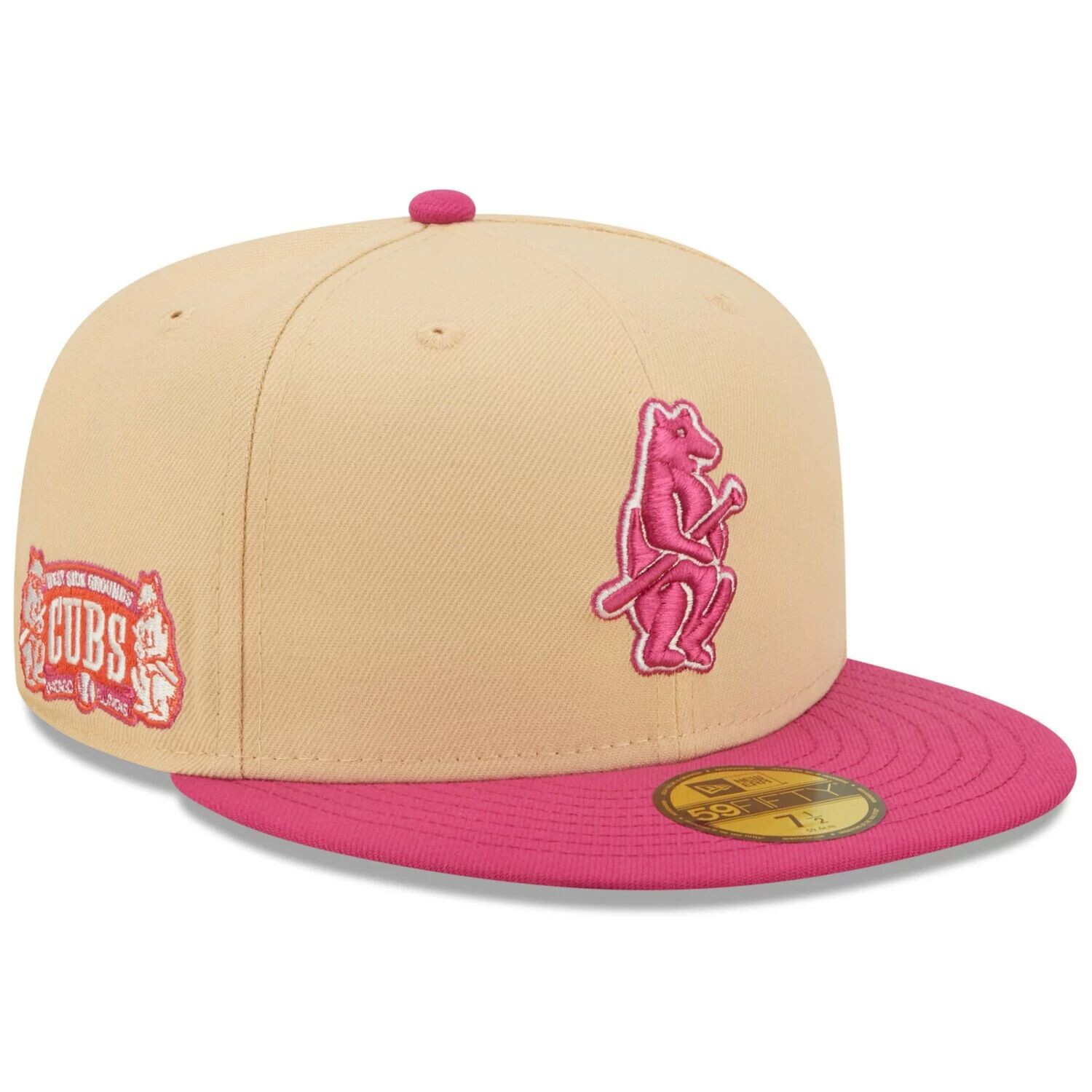 Мужская облегающая шляпа New Era оранжевого/розового Chicago Cubs West Side Grounds Mango Passion 59FIFTY
Мужская облегающая шляпа New Era оранжевого/розового Chicago Cubs West Side Grounds Mango Passion 59FIFTY