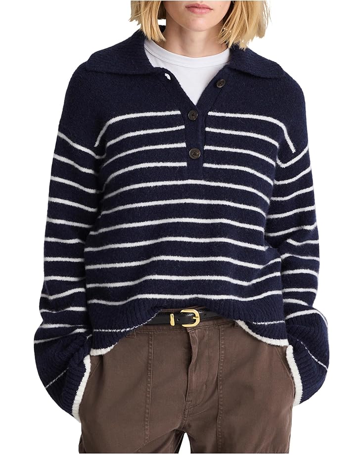 Женский свитер Madewell Placed Stripe Gina Charm Polo, Ivory Mini Stripe
Женский свитер Madewell Placed Stripe Gina Charm Polo, Ivory Mini Stripe