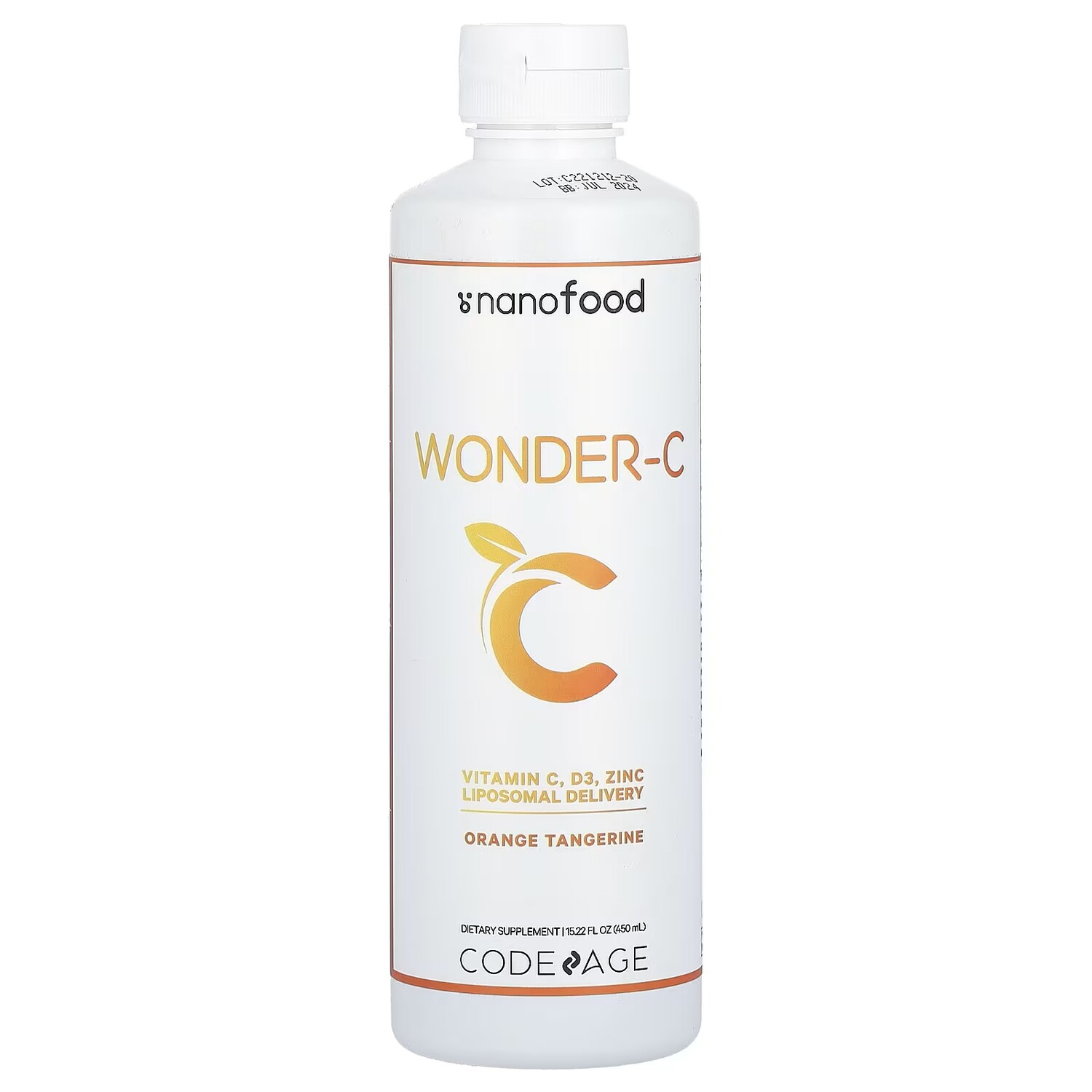 Добавка с витамином C Codeage Nanofood Wonder-C со вкусом апельсина и мандарина, 450 мл
Добавка с витамином C Codeage Nanofood Wonder-C со вкусом апельсина и мандарина, 450 мл