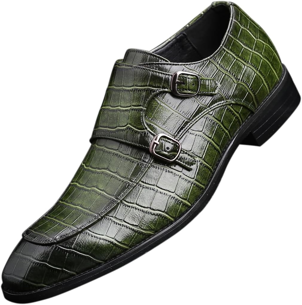 Мужские кожаные лоферы с двойной монк-ремешком, слипоны, формальная и повседневная обувь для мужчин, удобные деловые туфли Santimon, зеленый
Мужские кожаные лоферы с двойной монк-ремешком, слипоны, формальная и повседневная обувь для мужчин, удобные деловые туфли Santimon, зеленый