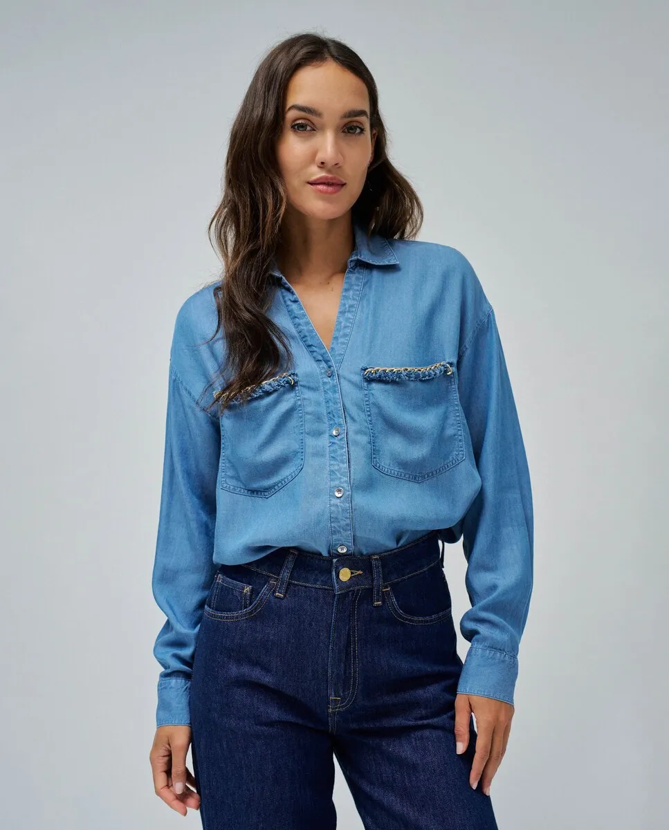 Женская легкая джинсовая рубашка с карманами Salsa Jeans, синий
Женская легкая джинсовая рубашка с карманами Salsa Jeans, синий