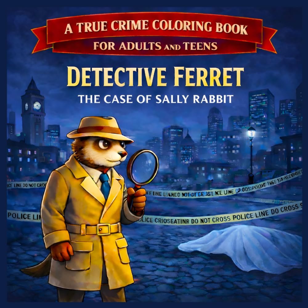 Detective Ferret: The Case of Sally Rabbit A True Crime Coloring Book for Adults and Teens: A True Crime Coloring Book and Mystery Activity Featuring ... Coloring Book Series For Teens And Adults)
Detective Ferret: The Case of Sally Rabbit A True Crime Coloring Book for Adults and Teens: A True Crime Coloring Book and Mystery Activity Featuring ... Coloring Book Series For Teens And Adults)