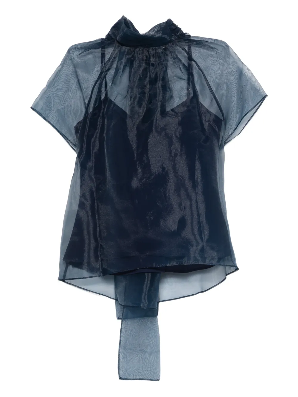 Топ с воротником-стойкой и лентой Simkhai, синий
Топ с воротником-стойкой и лентой Simkhai, синий