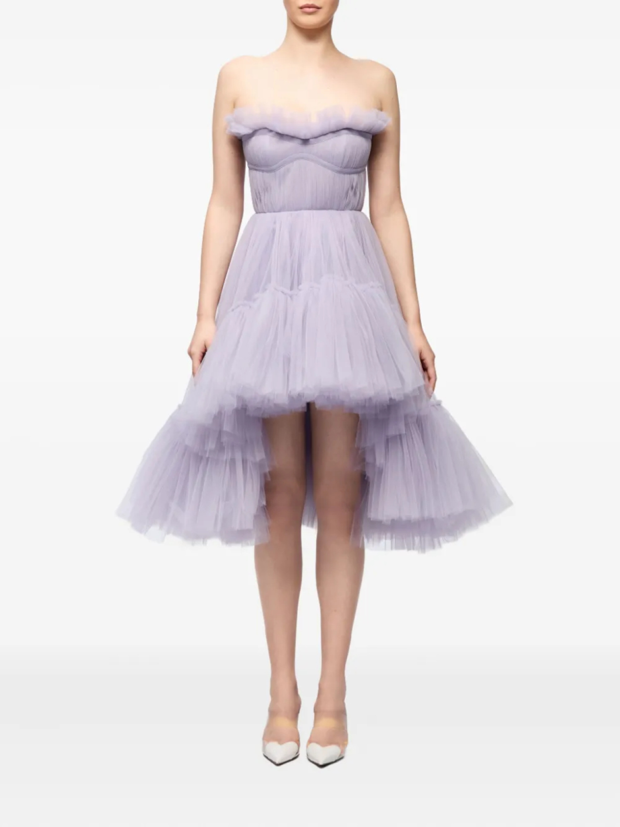 Платье без бретелек с оборками Ana Radu, фиолетовый
Платье без бретелек с оборками Ana Radu, фиолетовый