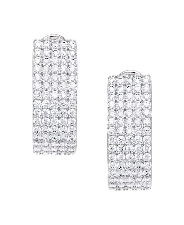 Серьги-Кольца из пяти рядов кубического циркония в серебряной пластине Macy'S, silver
Серьги-Кольца из пяти рядов кубического циркония в серебряной пластине Macy'S, silver