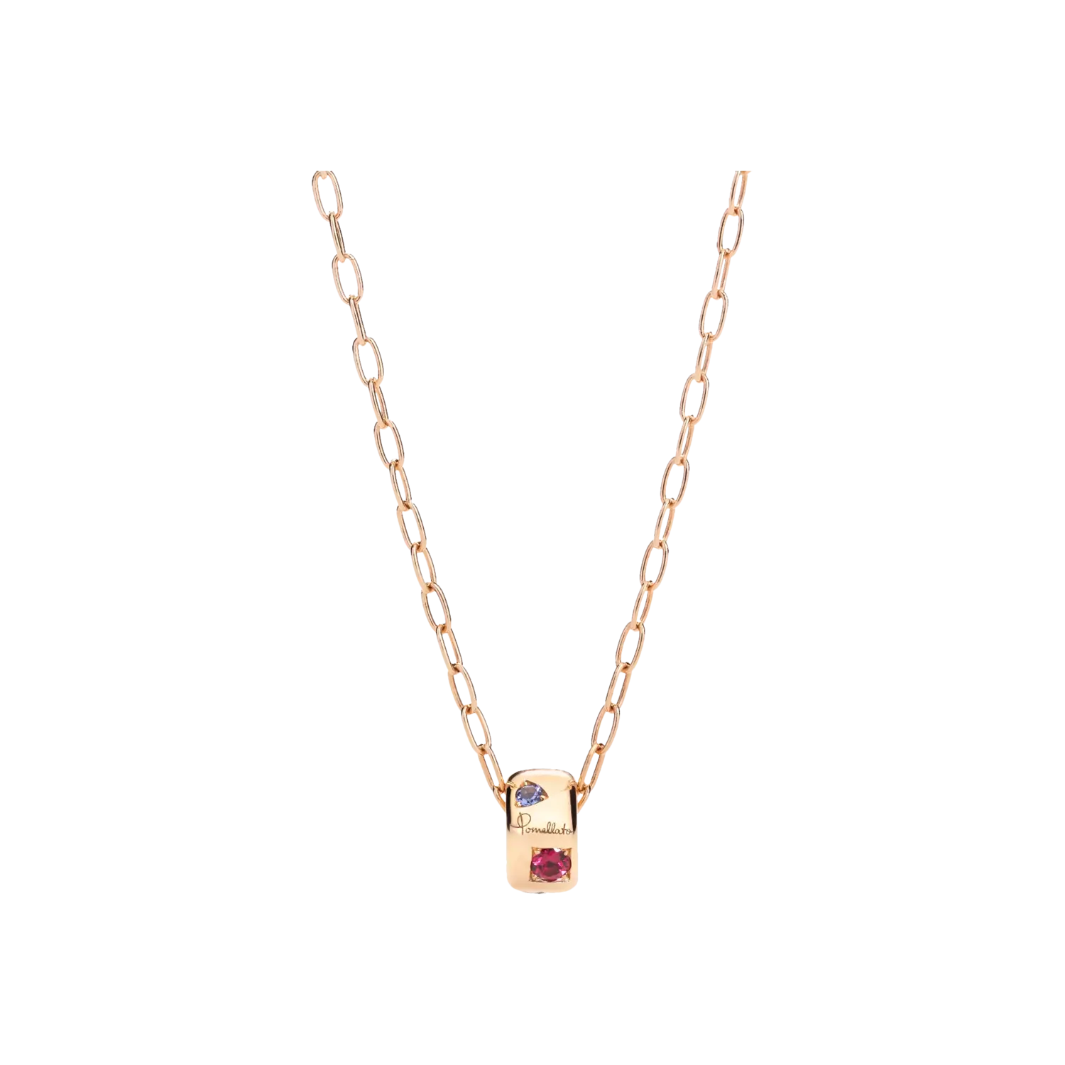 Колье Pomellato с кулоном из розового золота и цветными камнями
Колье Pomellato с кулоном из розового золота и цветными камнями