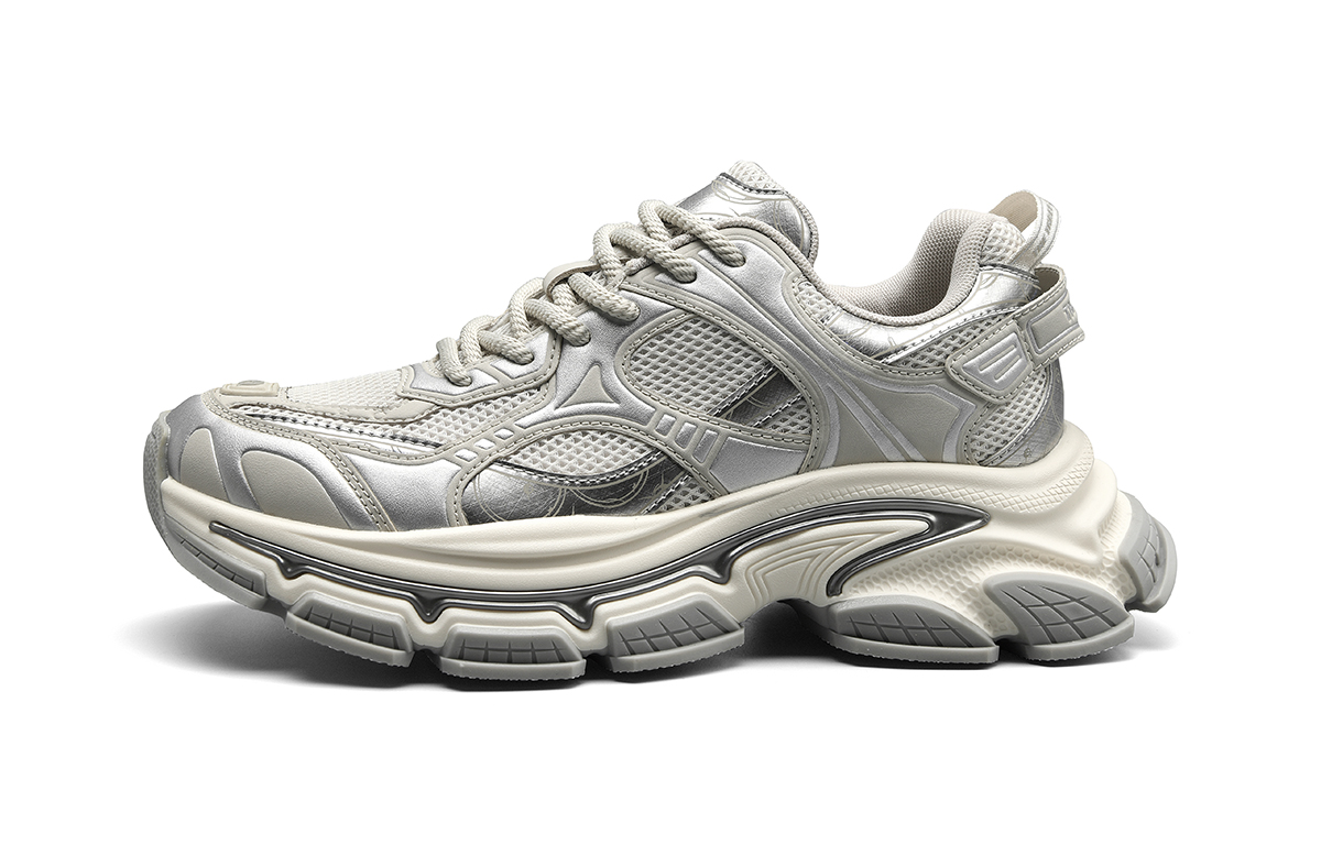 Мужские низкие массивные кроссовки с тремя ремешками HLA, серебро
Мужские низкие массивные кроссовки с тремя ремешками HLA, серебро