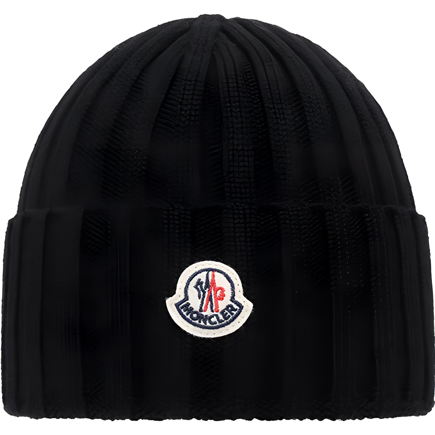Moncler Вязаная шапка с логотипом, Black 
Moncler Вязаная шапка с логотипом, Black
