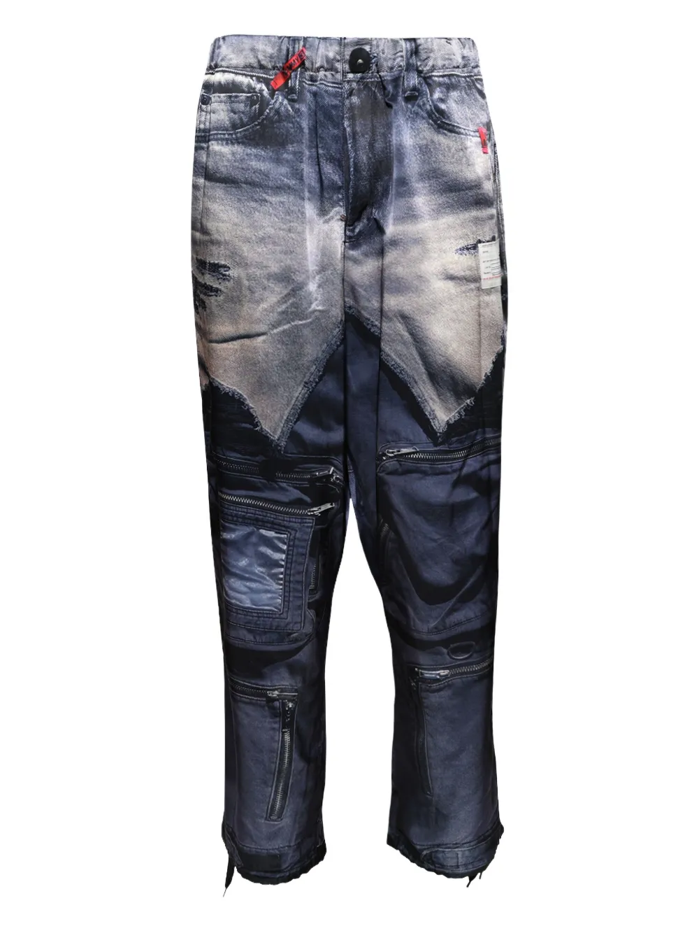 Брюки с эффектом тромплей Maison Mihara Yasuhiro, синий
Брюки с эффектом тромплей Maison Mihara Yasuhiro, синий