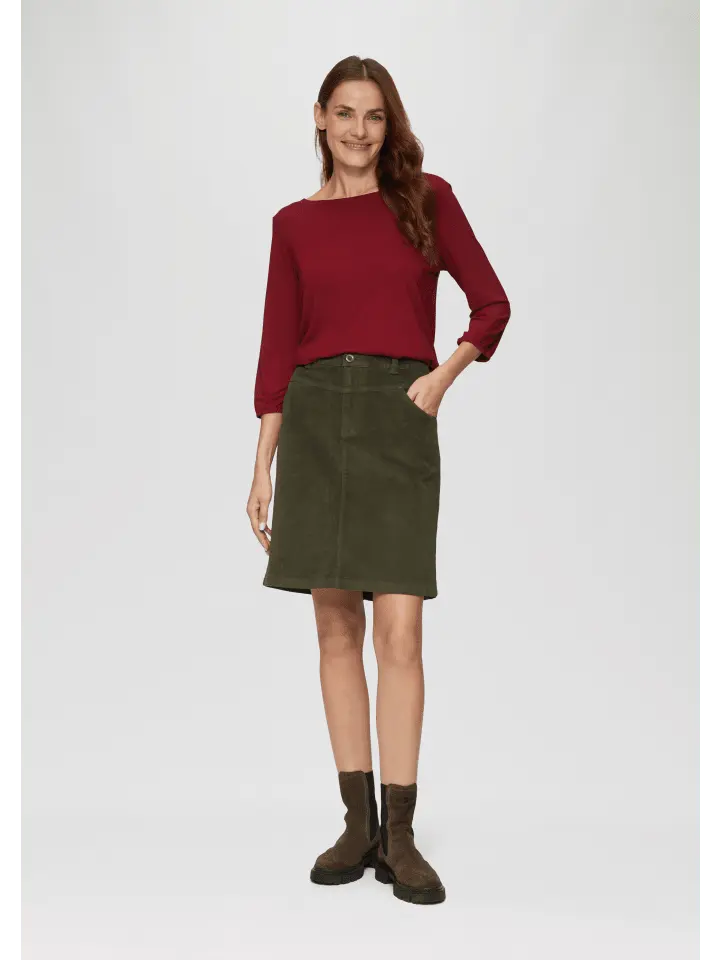 Мини-юбка sOliver kurz, оливковый 
Мини-юбка sOliver kurz, оливковый