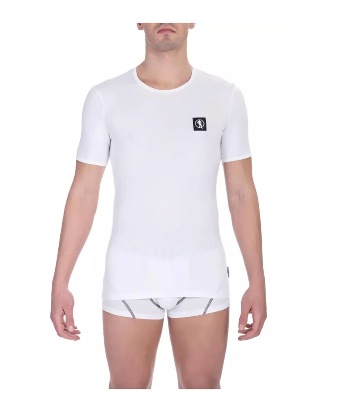 Белая хлопковая футболка с круглым вырезом Bikkembergs, белый
Белая хлопковая футболка с круглым вырезом Bikkembergs, белый