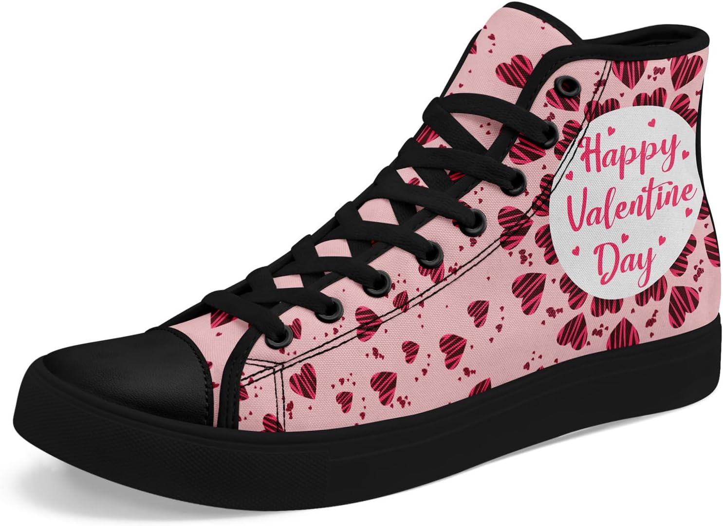 Высокие кеды из ткани для девочек и мальчиков - стильные шнурованные туфли с принтом сердца, удобная повседневная обувь Awsole, черный/розовый
Высокие кеды из ткани для девочек и мальчиков - стильные шнурованные туфли с принтом сердца, удобная повседневная обувь Awsole, черный/розовый