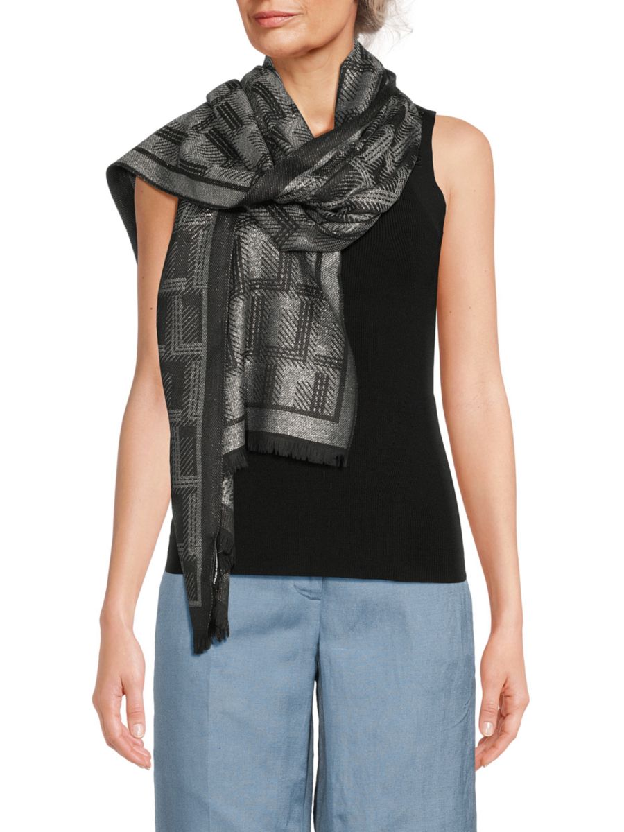 Шарф с металлической монограммой Karl Lagerfeld Paris, черный
Шарф с металлической монограммой Karl Lagerfeld Paris, черный