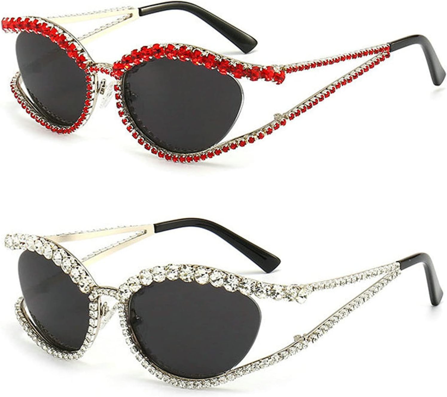 Willochra Модные блестящие солнцезащитные очки с кристаллами для женщин, винтажные, со стразами, элегантные солнцезащитные очки для вечеринок, женские солнцезащитные очки, 2pcs-red&white
Willochra Модные блестящие солнцезащитные очки с кристаллами для женщин, винтажные, со стразами, элегантные солнцезащитные очки для вечеринок, женские солнцезащитные очки, 2pcs-red&white