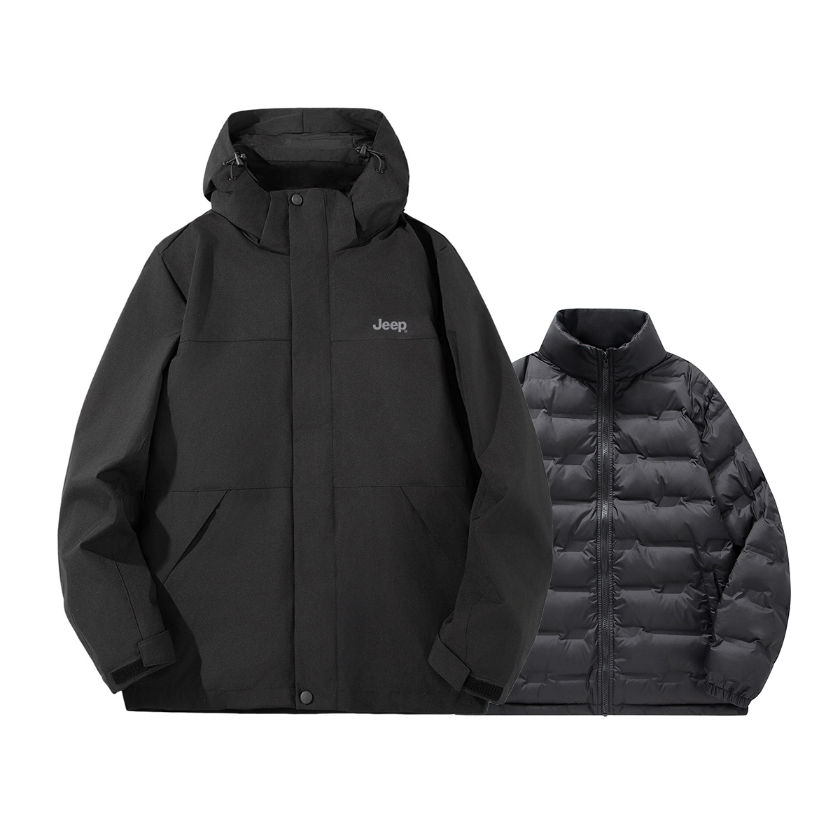 Jeep Ветровка из коллекции для отдыха Тренч унисекс, Black (Includes Down Liners)
Jeep Ветровка из коллекции для отдыха Тренч унисекс, Black (Includes Down Liners)