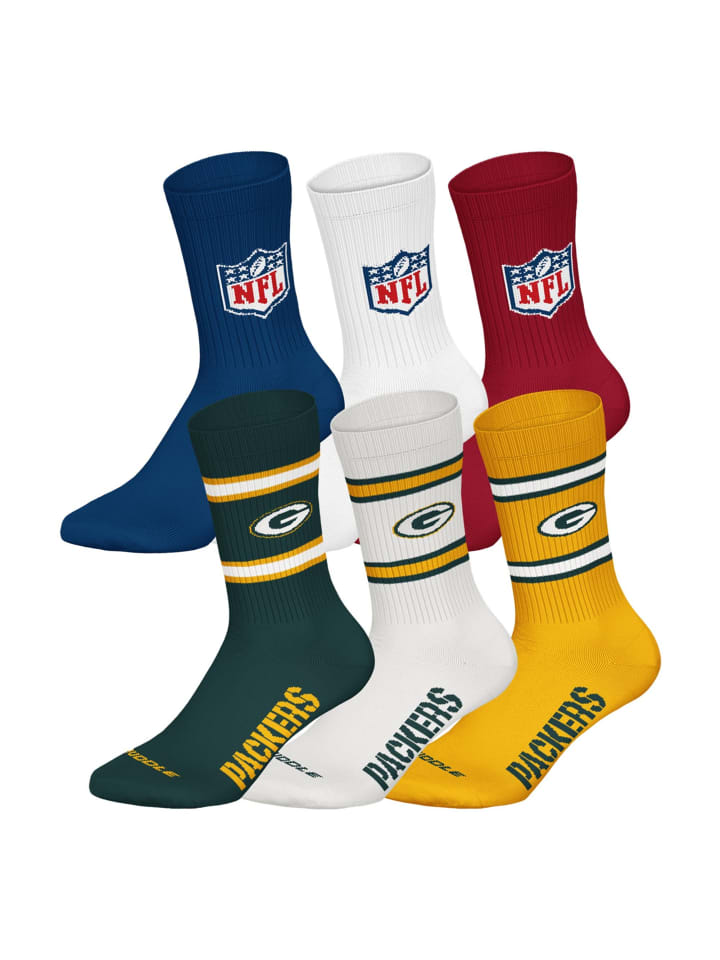 NFL Набор из 6 носков с символикой команды Green Bay Packers/Mix
NFL Набор из 6 носков с символикой команды Green Bay Packers/Mix