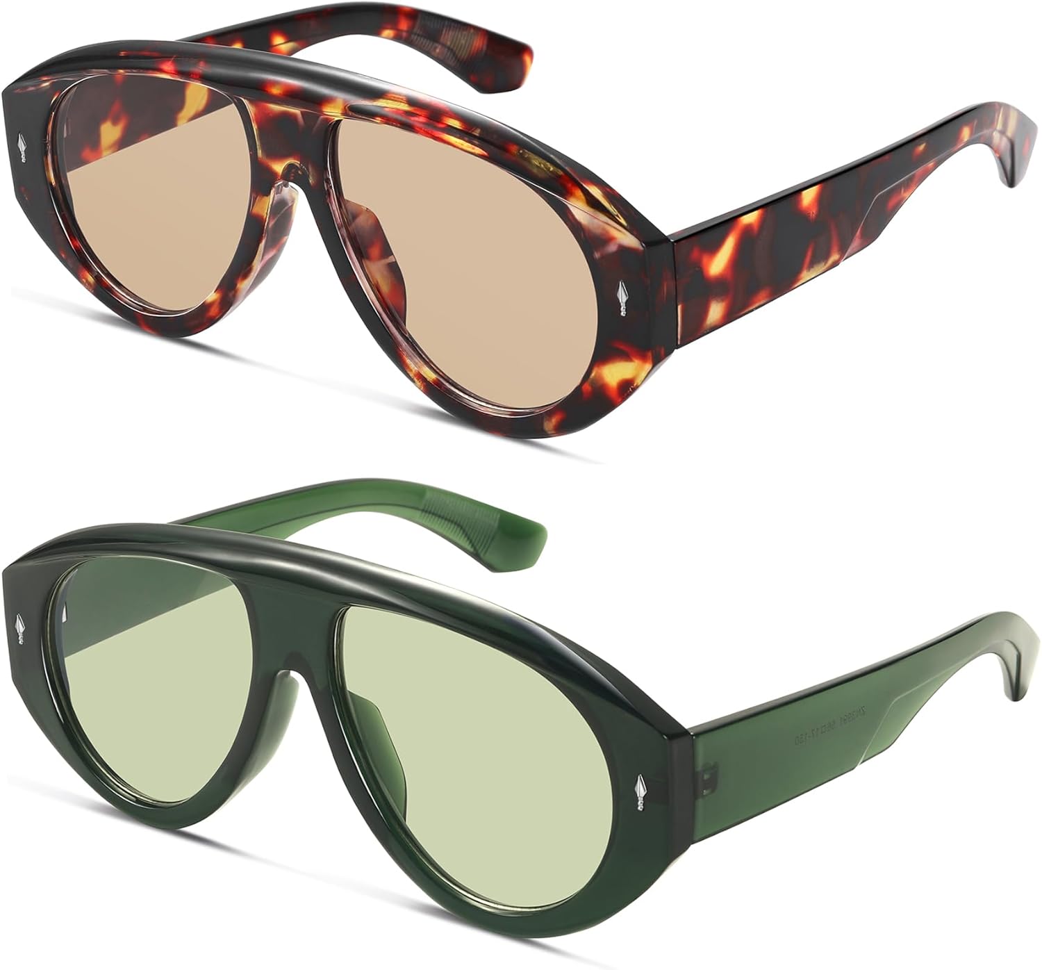 Длинные модные солнцезащитные очки-авиаторы большого размера для женщин и мужчин в стиле ретро-винтаж 70-х годов. Массивные солнцезащитные очки-авиаторы A LONG, 2 Pack (Tortoiseshell/Light Brown+green/Light Green)
Длинные модные солнцезащитные очки-авиаторы большого размера для женщин и мужчин в стиле ретро-винтаж 70-х годов. Массивные солнцезащитные очки-авиаторы A LONG, 2 Pack (Tortoiseshell/Light Brown+green/Light Green)