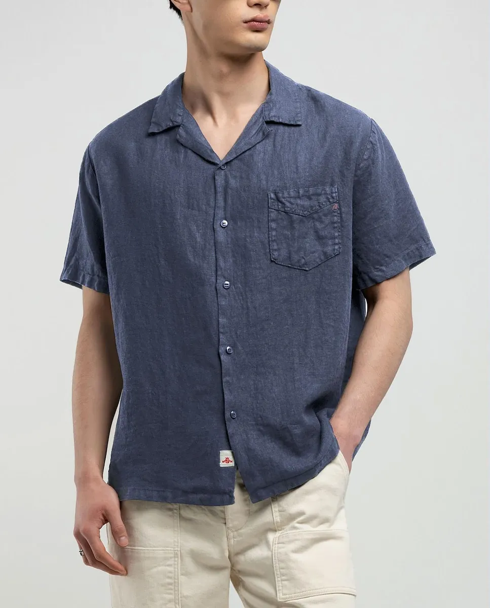 Мужская льняная рубашка с коротким рукавом Replay, синий
Мужская льняная рубашка с коротким рукавом Replay, синий