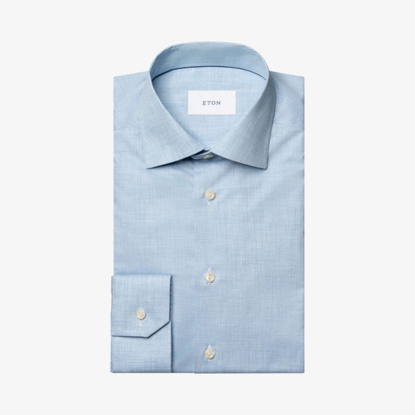 Рубашка Eton с длинным рукавом из хлопкового твила, голубой
Рубашка Eton с длинным рукавом из хлопкового твила, голубой