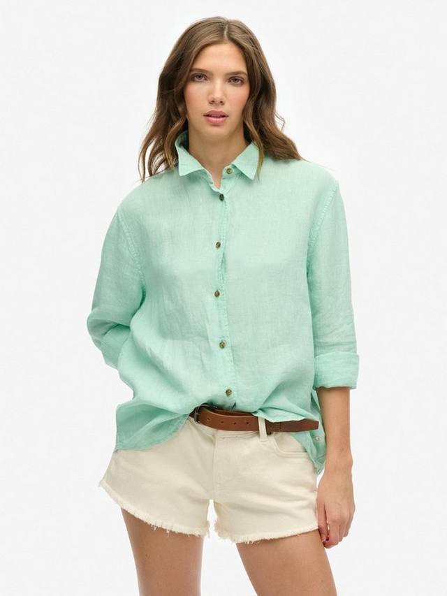 Повседневная льняная рубашка богатого бойфренда Superdry, цвет Sea Foam Green
Повседневная льняная рубашка богатого бойфренда Superdry, цвет Sea Foam Green