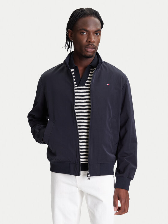 Куртка-Бомбер стандартный крой Harrington MW0MW39637 Tommy Hilfiger, синий 
Куртка-Бомбер стандартный крой Harrington MW0MW39637 Tommy Hilfiger, синий