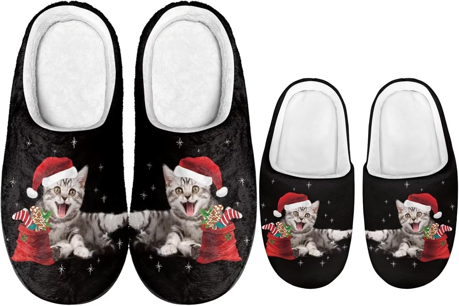 Рождественские тапочки Dngkaoje для семьи Нескользящие домашние тапочки для мужчин и женщин, черный
Рождественские тапочки Dngkaoje для семьи Нескользящие домашние тапочки для мужчин и женщин, черный