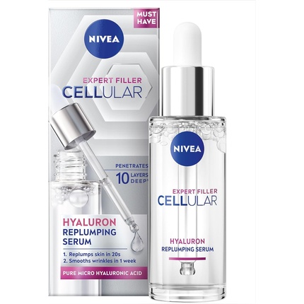 Cellular Expert Filler Гиалуроновая кислота восстанавливающая сыворотка 30 мл - против старения Nivea
Cellular Expert Filler Гиалуроновая кислота восстанавливающая сыворотка 30 мл - против старения Nivea
