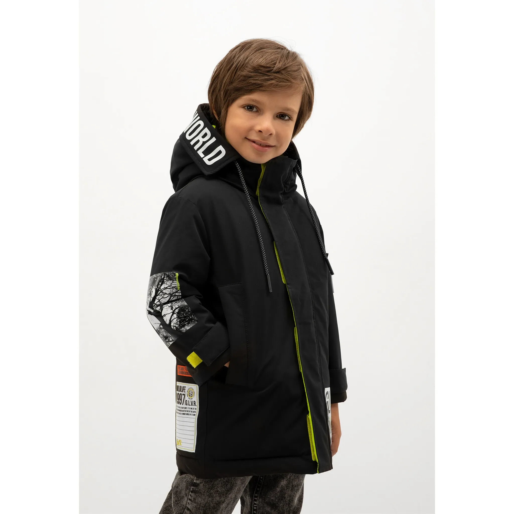 Полупальто Гулливер с принтами Gulliver, черный
Полупальто Гулливер с принтами Gulliver, черный