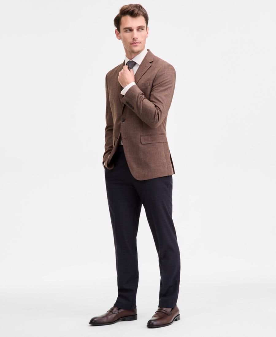 Мужской спортивный пиджак приталенного кроя из однотонной ткани Techni-Cole Kenneth Cole Reaction, Light Brown
Мужской спортивный пиджак приталенного кроя из однотонной ткани Techni-Cole Kenneth Cole Reaction, Light Brown